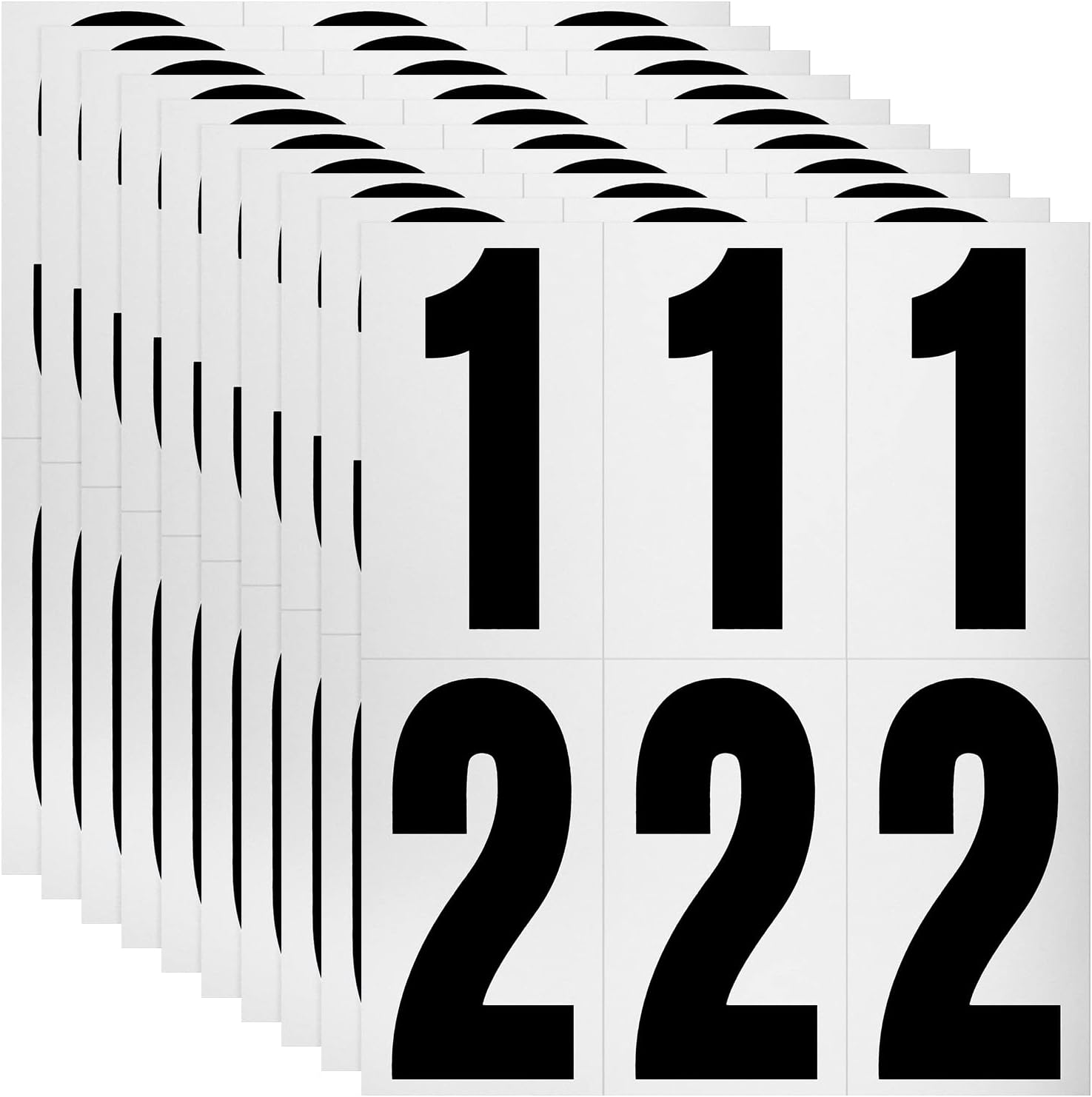 60 Numbers, Reflective Adhesive Mailbox Number Pack, 3", Waterproof Number Stickers for Signs, Door, Cars, Trucks, Home, Business, Address Number