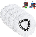 Spin Mop Replacement Head 4 Pack Mop Refill Compatible with Ocedar Triangle Swivel Mops Microfiber Swivel Mop Refill,Deep Clean,Machine Washable and Easy to Replace