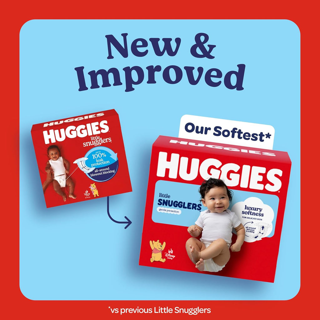 Huggies Size Newborn Diapers, Little Snugglers Baby Diapers, Size Newborn (up to 10 lbs), 31 Count, Packaging May Vary