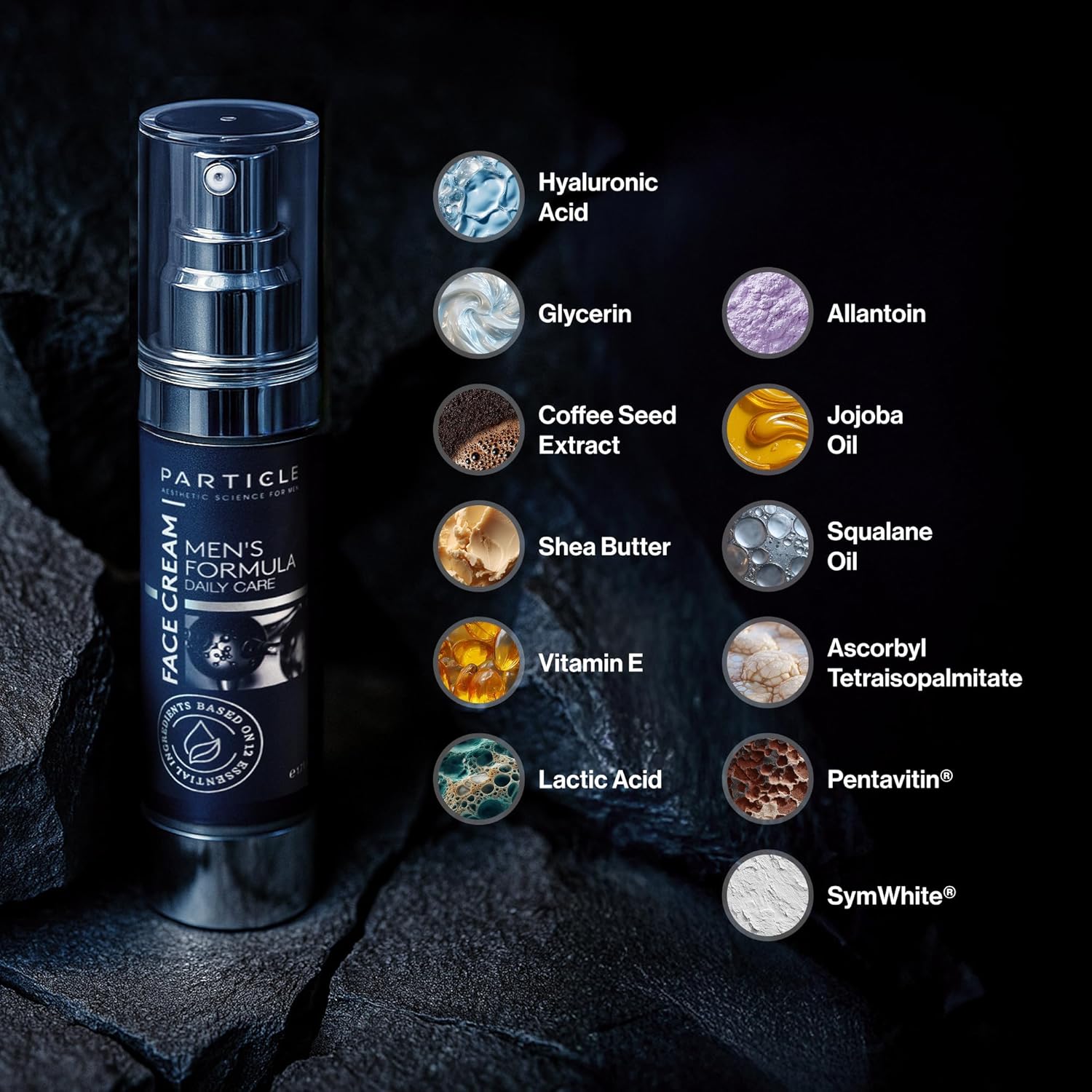Particle 6-in-1 Face Cream for Men, Men’s Daily Hydrating Moisturizer with Vitamin C, Jojoba Oil, Vitamin E & Hyaluronic Acid, Skin Care Routine, Healthy Skin Support, Pack of 1, 1.7 FL OZ